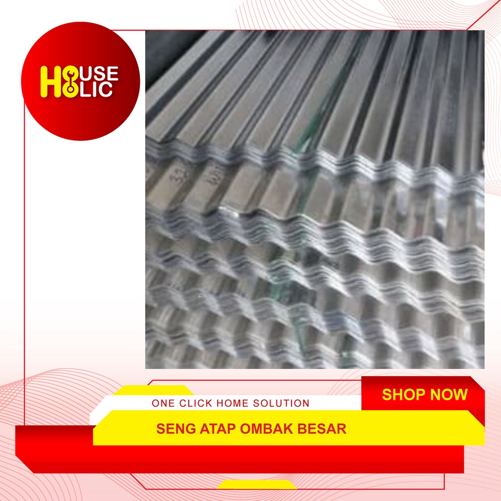 Jual Seng Atap Rumah Gedung Ombak Besar / Seng Gelombang Besar Per