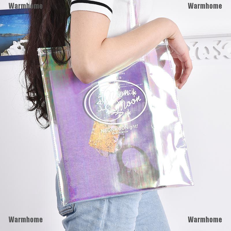 Wanita Permen Aqua Transparan Pantai Tas Bahu