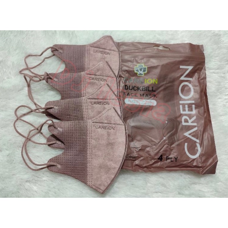 Jual Masker Duckbill Careion Sachet 4Ply Isi 10Pcs Warna Coklat | Shopee Indonesia