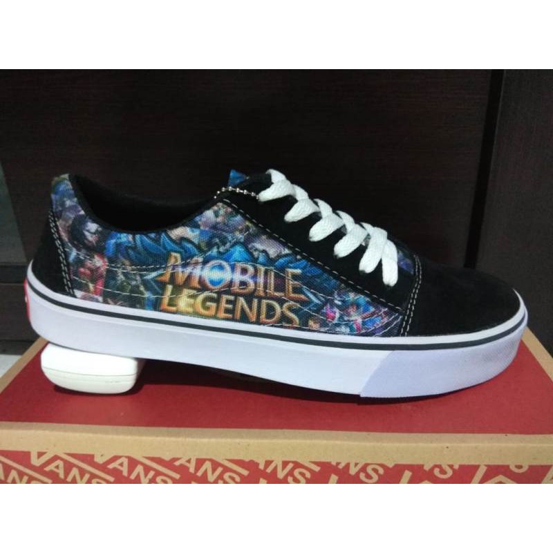 SEPATU VANS OLDSKOOL FULL BLACK HITAM POLOS WHITE PUTIH PUBG MOBILE