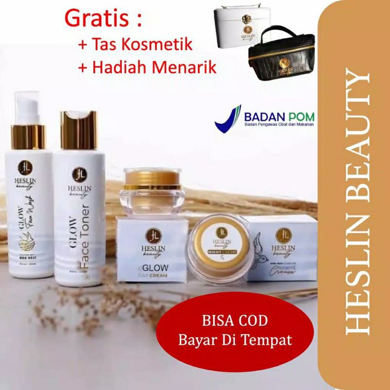 Jual Skincare Viral Terkini - Aman Dan Bpom - Heslin Beauty Original 1 Set + Gift Indonesia|Shopee Indonesia