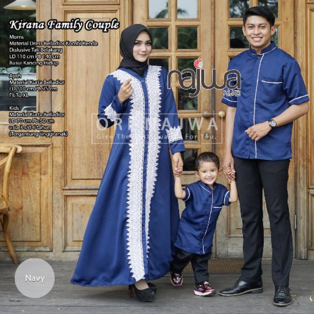 Jual Kirana family couple | baju couple | baju seragam keluarga | baju  muslim Indonesia|Shopee Indonesia
