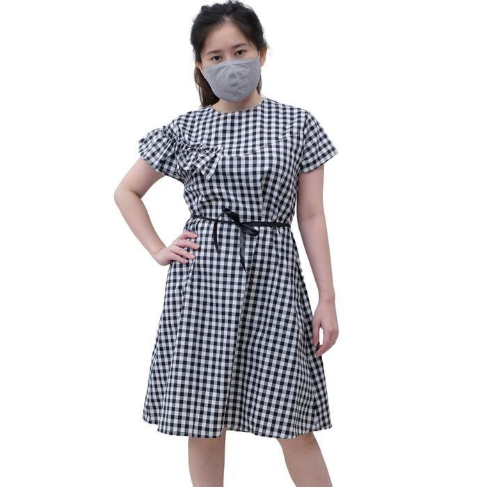 Mini Dress TSBAUNE Grosir Baju Wanita Kasual Kantor Kerja Mall Santai