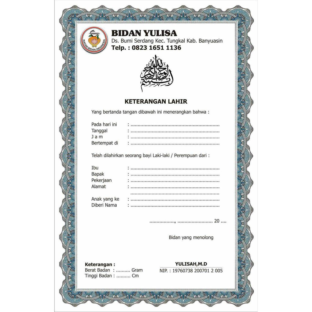 Jual Kartu Surat Kelahiran Cap Kaki Bayi (50 Lembar) Indonesia|Shopee Indonesia