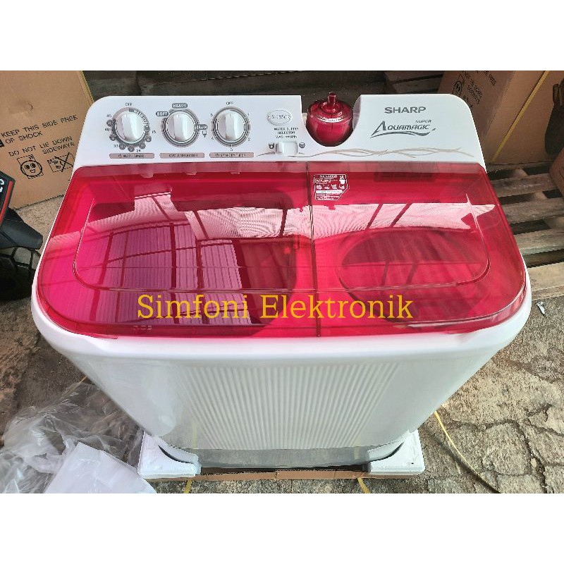 Mesin Cuci 2 tabung Sharp 8kg EST85CR / EST85CR Shopee Indonesia