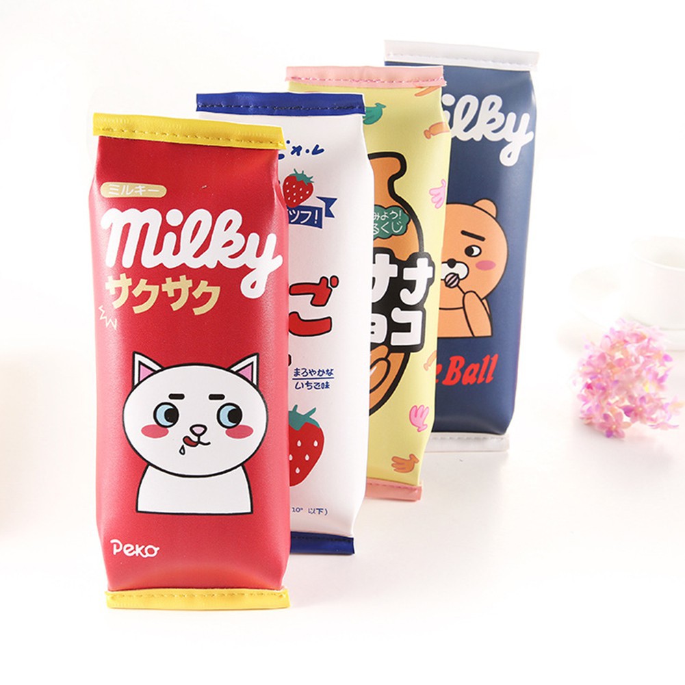 [PCC4] Pencil Case Milk Kotak Pensil Susu Tepak