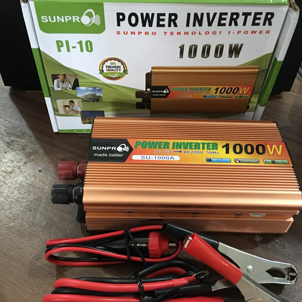 Jual Power INVERTER DC Ke AC 1000W 1000 Watt Aki ke Listrik merk Supnro