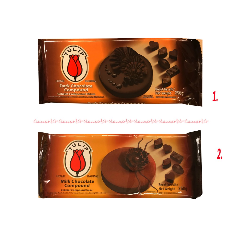 Jual Tulip Dark Chocolate Compound 250Gr Coklat Batangan | Shopee Indonesia