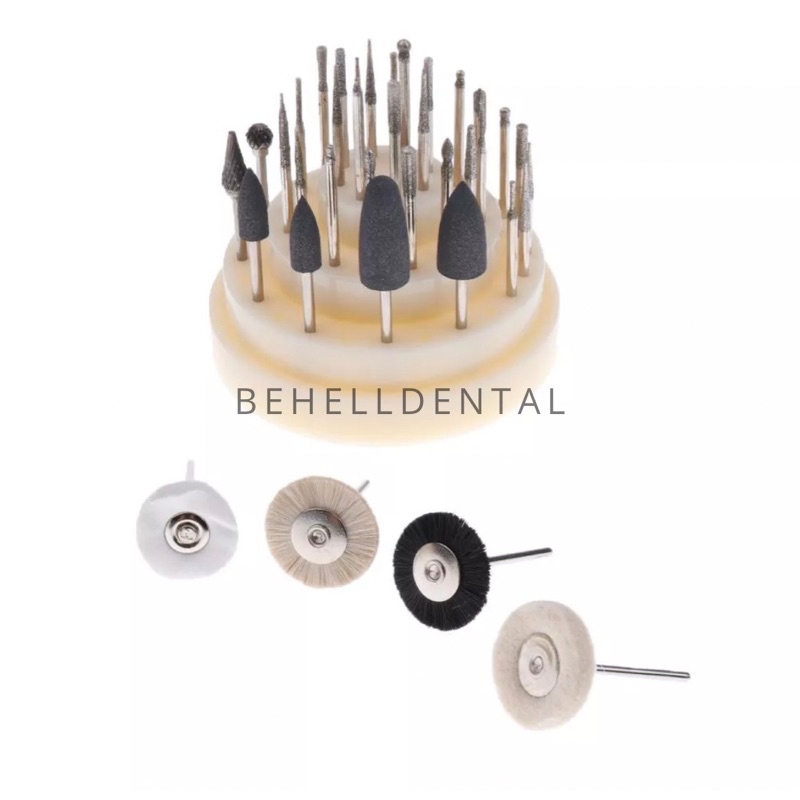 Jual 41 PICS INSTRUMENT DENTAL BUR VENEERS GIGI KELINCI POLISHING