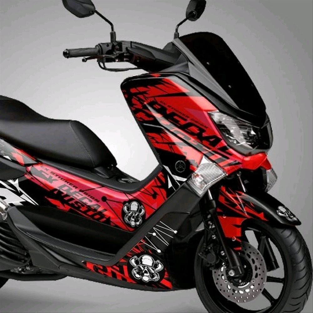 Paling Keren Stiker Motor Nmax Warna Merah Aneka Stiker