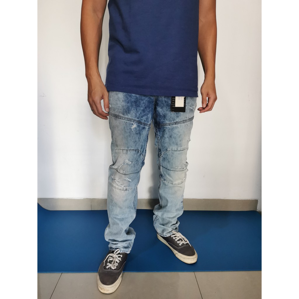 16DS CELANA PANJANG JEANS PRIA STD02 STRAIGHT FIT BIRU