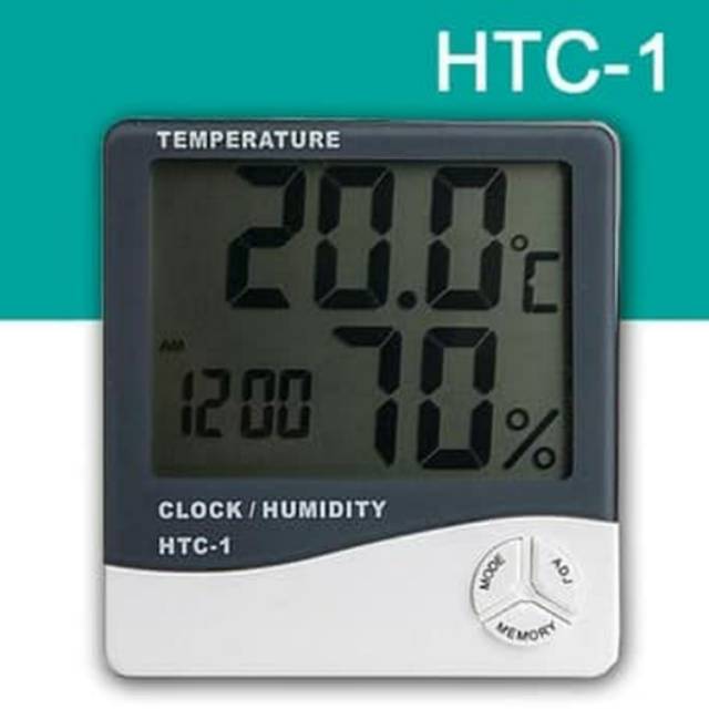 Jual Hygrometer Digital Thermo Hygrometer HTC1 Clock Humidity Jam