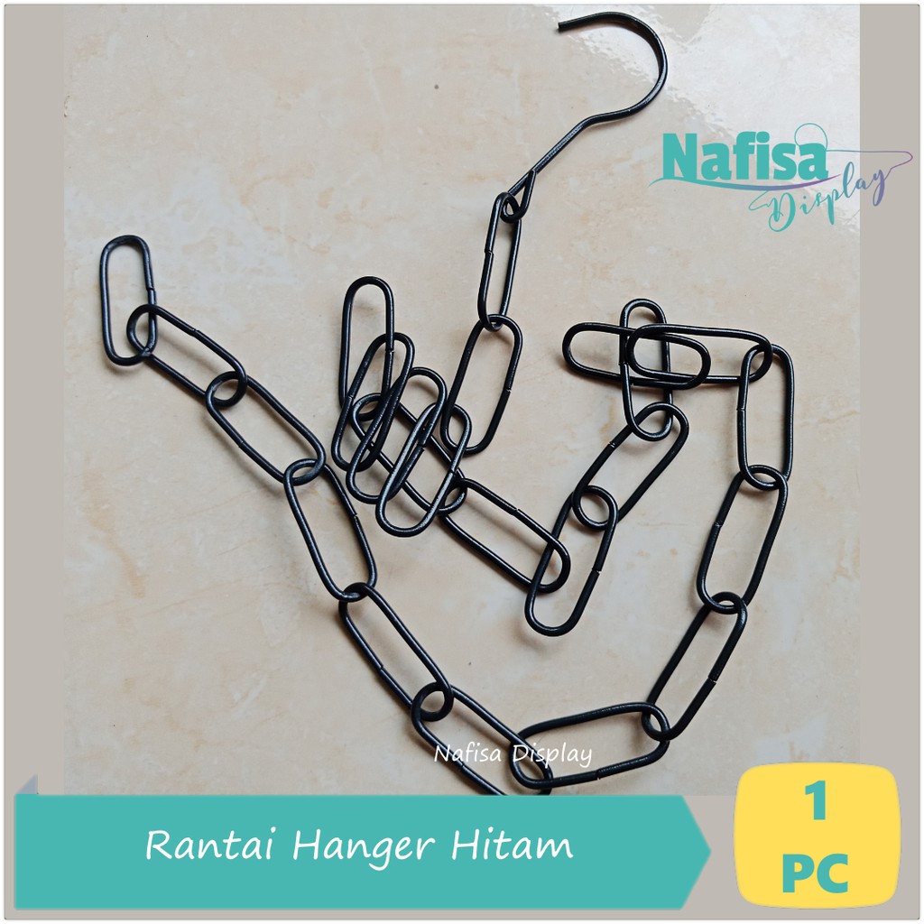RANTAI BESI HITAM DISPLAY GANTUNGAN HANGER Nafisa [RNTB] Shopee Indonesia