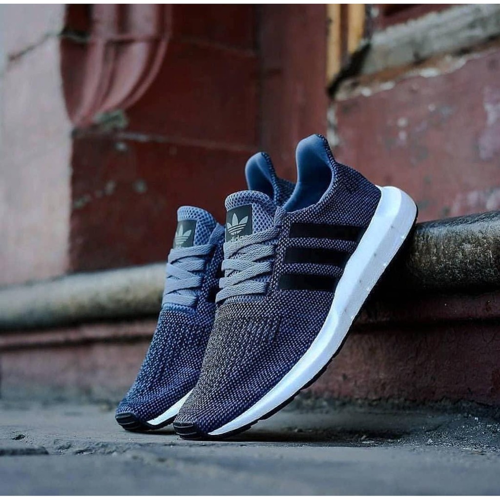 Jual Adidas Swift Run Dark Navy Black Original | Shopee Indonesia
