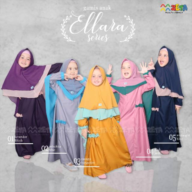 Gamis Anak Perempuan ELLARA SERIES GAMIS ANAKREMAJA SYARI BY ZETA