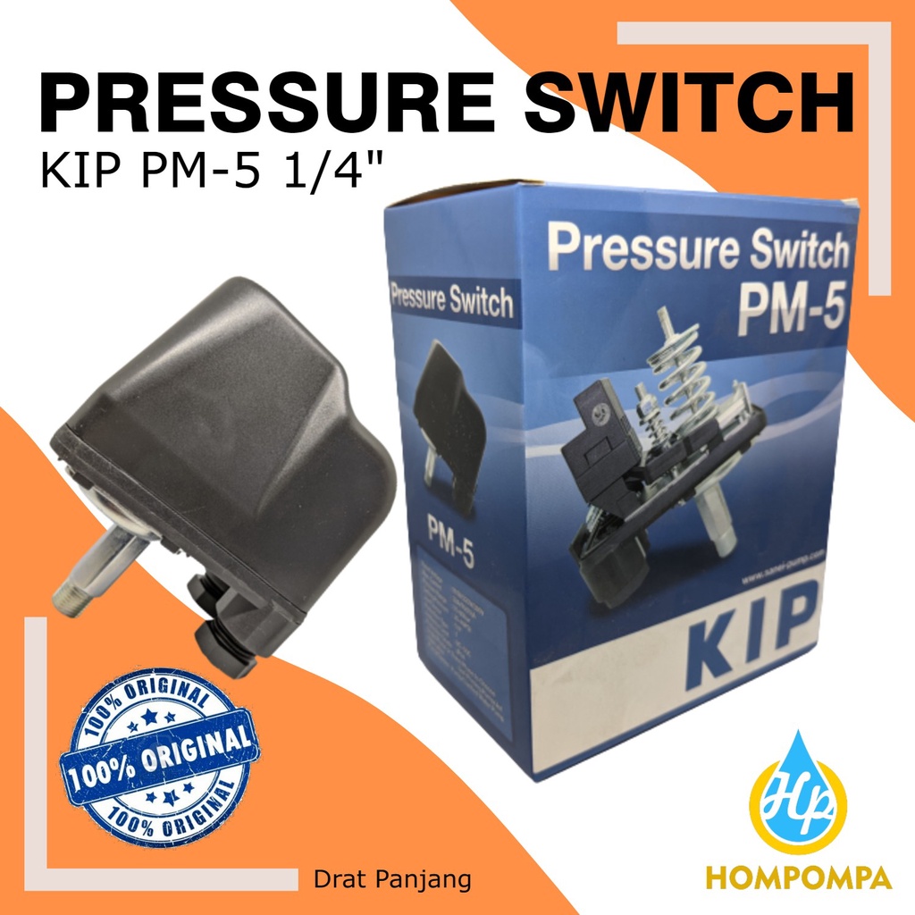 Jual OTOMATIS PRESSURE SWITCH 1/4" KIP PM5 SEMI JET & JET PUMP POMPA