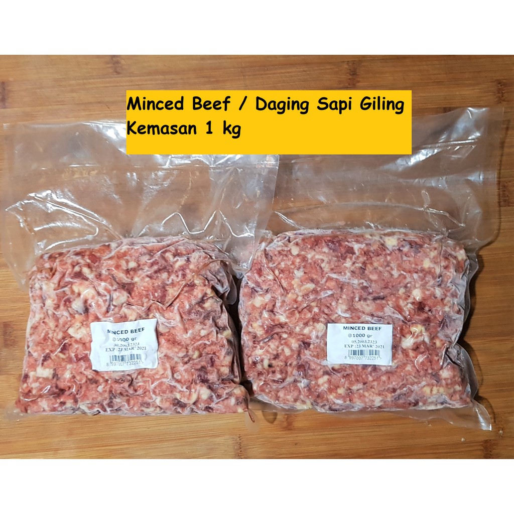Minced Beef / Daging Sapi Giling Beku Import kemasan 1 kg
