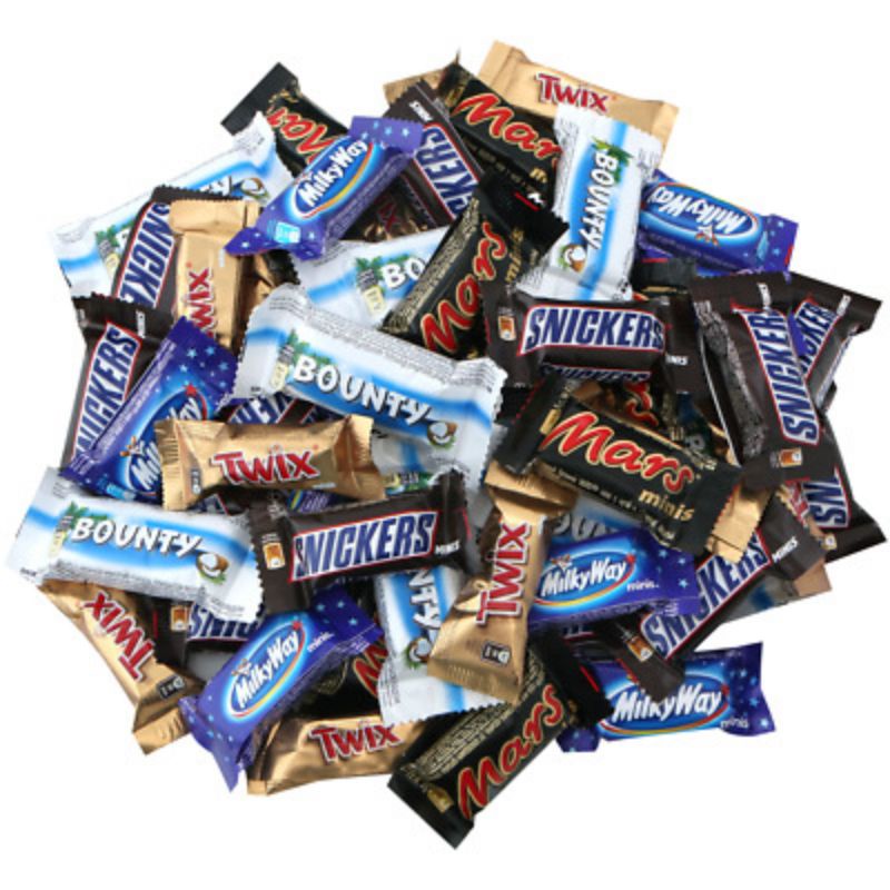 Jual Ecer Import Chocolate Bounty,Mars,Milkyway,Snickers Minis 20G Product Netherlands Halal | Shopee Indonesia