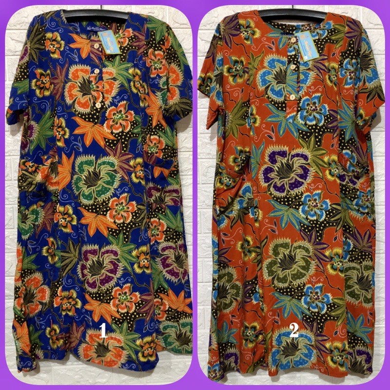 Daster Kencana Ungu label biru lengan pendek Shopee Indonesia