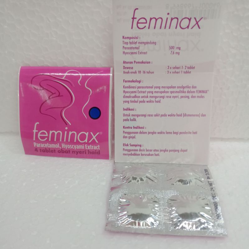 Feminax, tablet obat nyeri haid. Mengurangi rasa sakit saat haid | Shopee  Indonesia