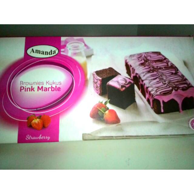 Jual Brownies Kukus Amanda Rasa Pink Marble Indonesia