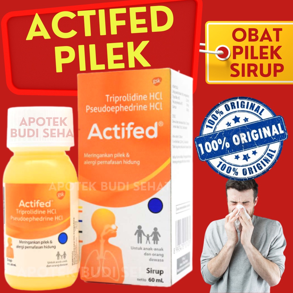 Jual Actifed Kuning Sirup 60 mL Obat Flu Obat Pilek Actifed Pilek Obat