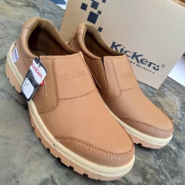 Jual Sepatu Kulit Asli Casual Pria Coklat Muda - Sepatu Kasual Kulit Asli | Shopee Indonesia