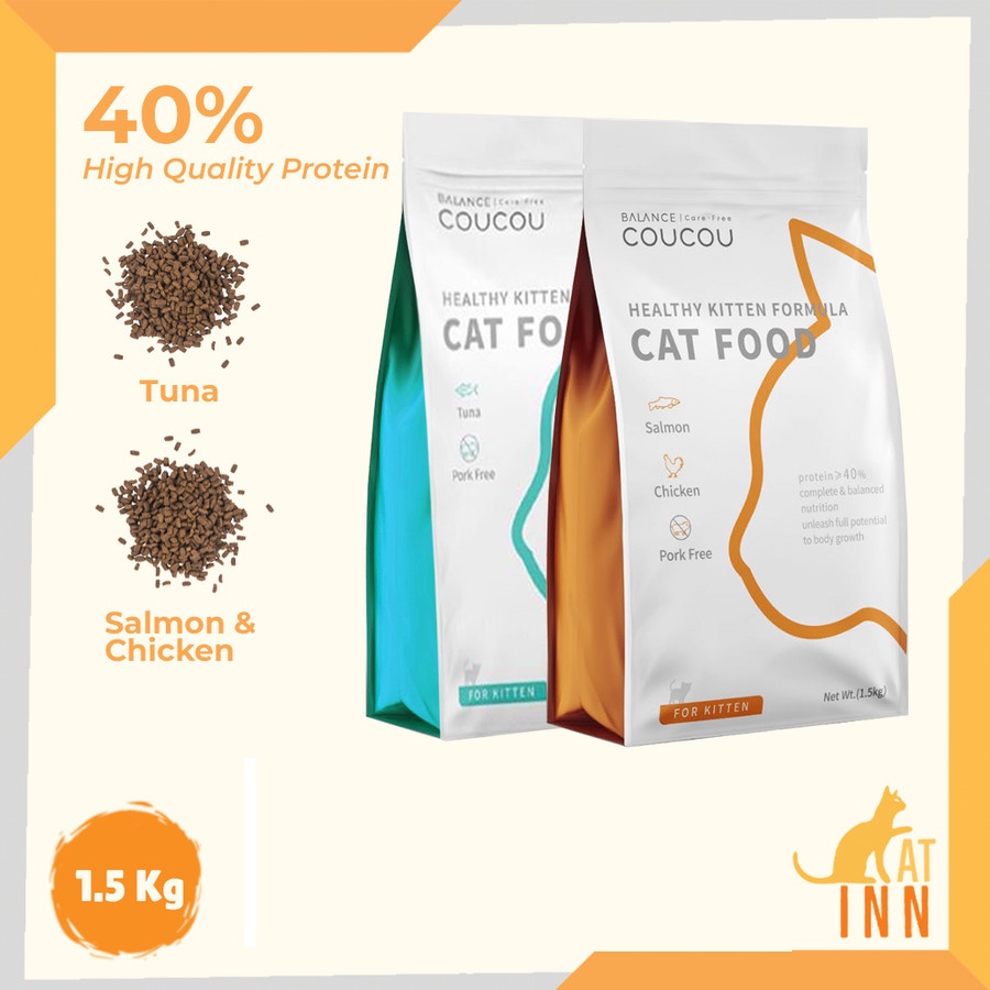 Jual COUCOU Super Premium Cat Food for Kitten 1.5 Kg / High Protein