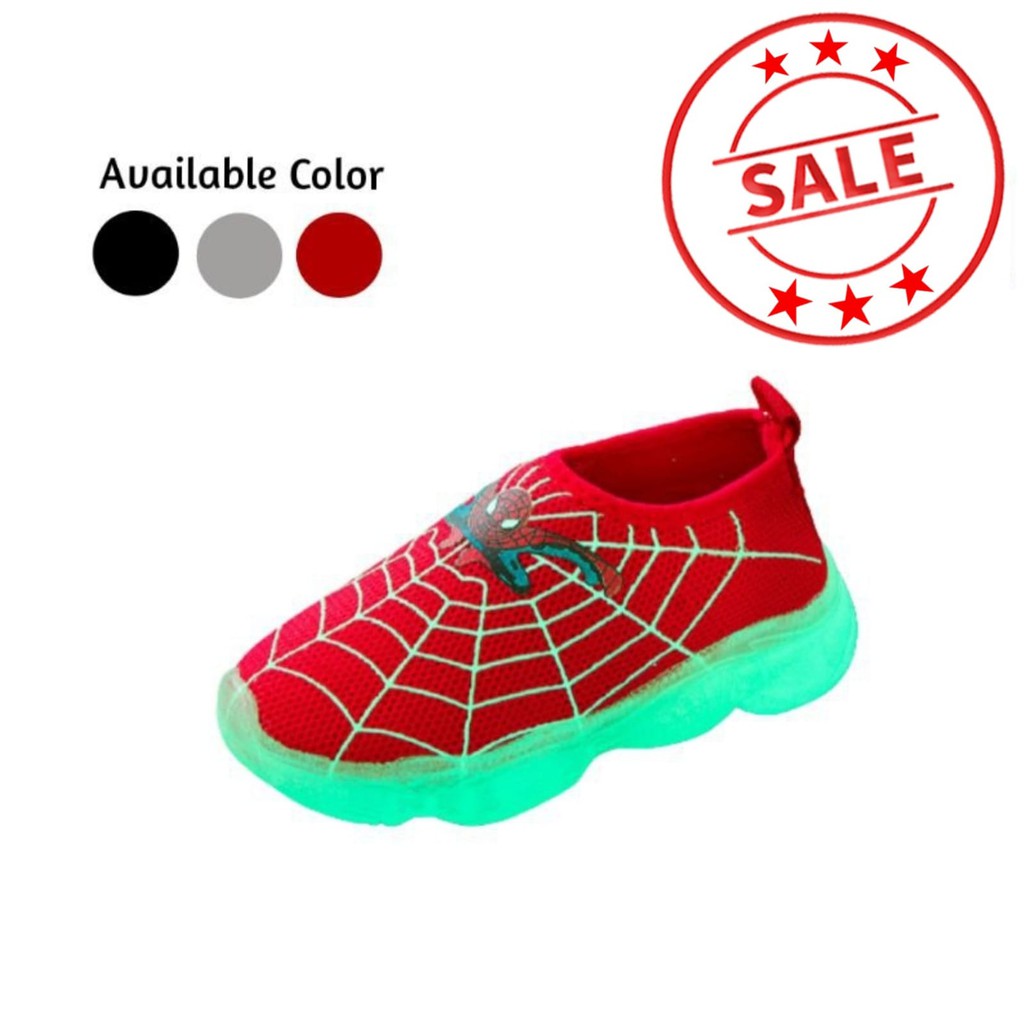OBRAL SALE SEPATU ANAK SNEAKER GLOW IN THE DARK SEPATU IMPORT USIA 1.5