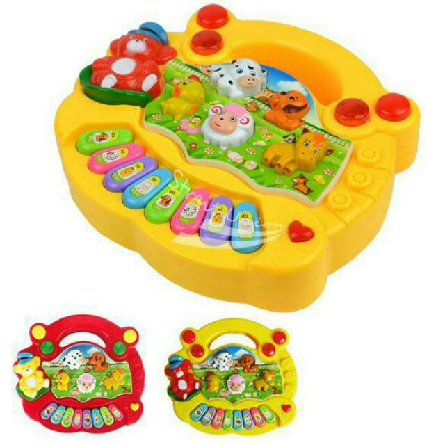 Jual Music Piano Animal Farm Mainan Anak Edukasi Balita Baby Bayi Toys Suara Bunyi Lampu | Shopee Indonesia