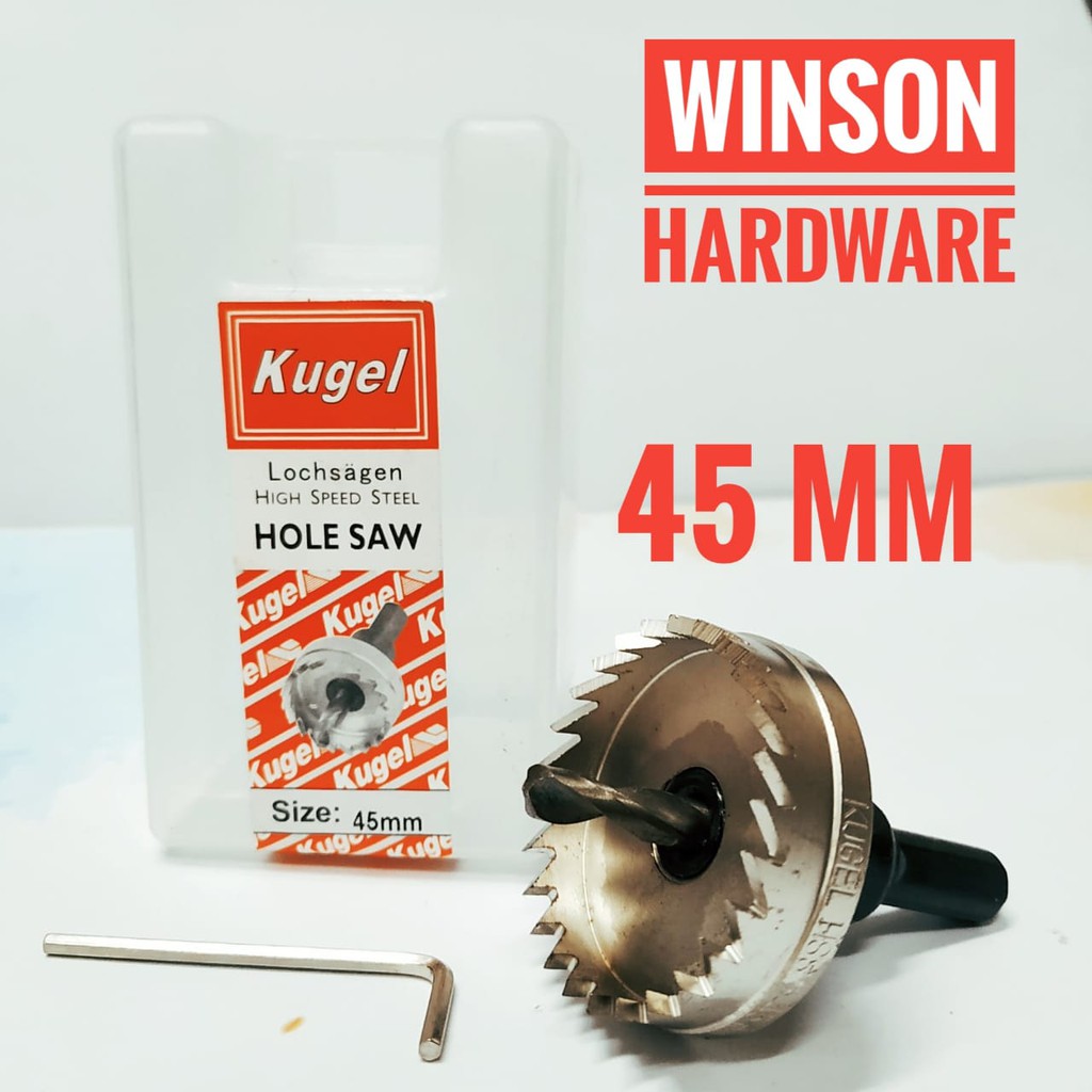 Jual Holesaw Besi HSS 45mm Kugel Hole saw Mata Bor Lubang Besi 45 mm
