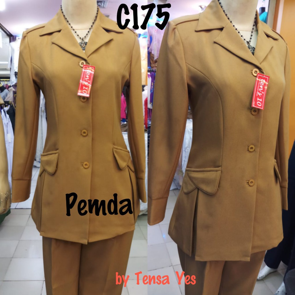 C175 Seragam blazer jas pemda kheky pemda stln celana bahan impor