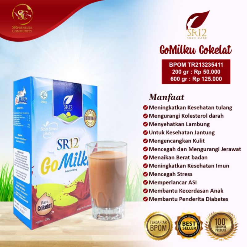 Jual Go Milku Sr12 / Susu Kambing Etawa Rasa Coklat | Shopee Indonesia