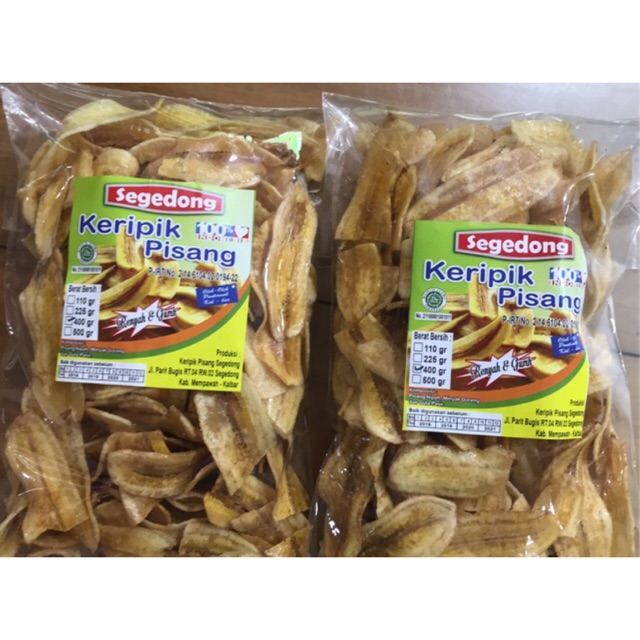 Keripik Pisang Segedong Jumbo Khas Pontianak / Kripik
