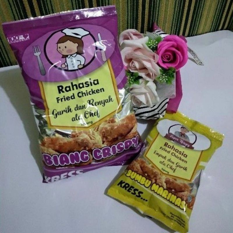 bumbu biang crispy 750 g dan marinasi 250 g untuk fried chicken dan kfc