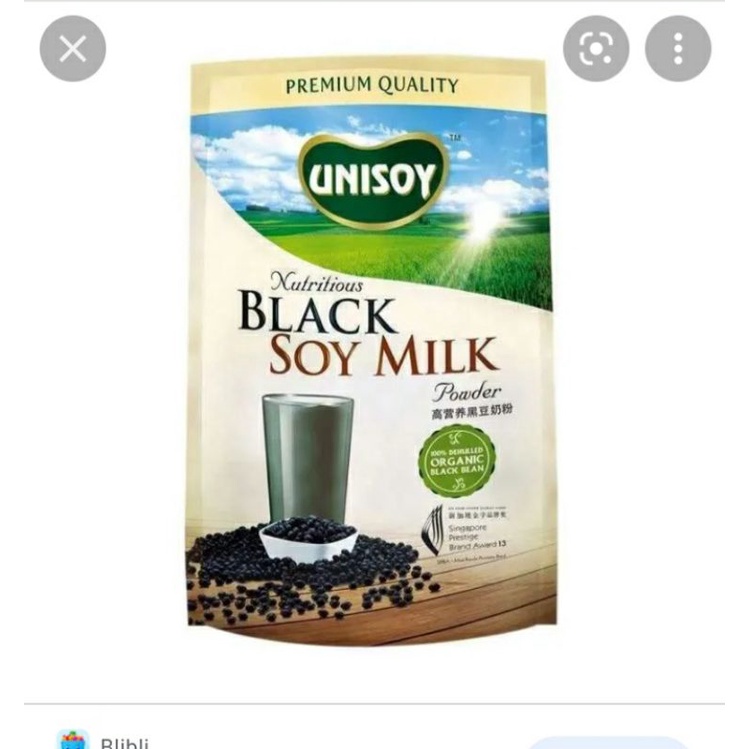 Jual Unisoy organic soy milk black soya 256 gr Indonesia