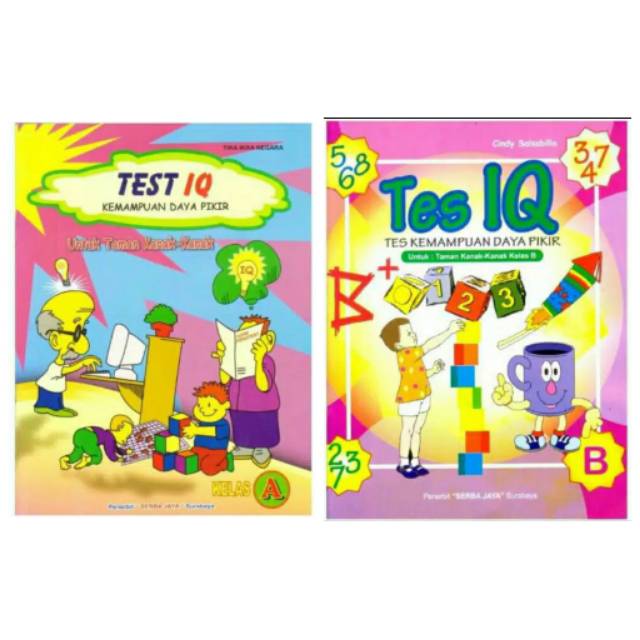 Paket Isi 2 Buku Test IQ AB Kemampuan Daya Pikir untuk TK SD Serba Jaya