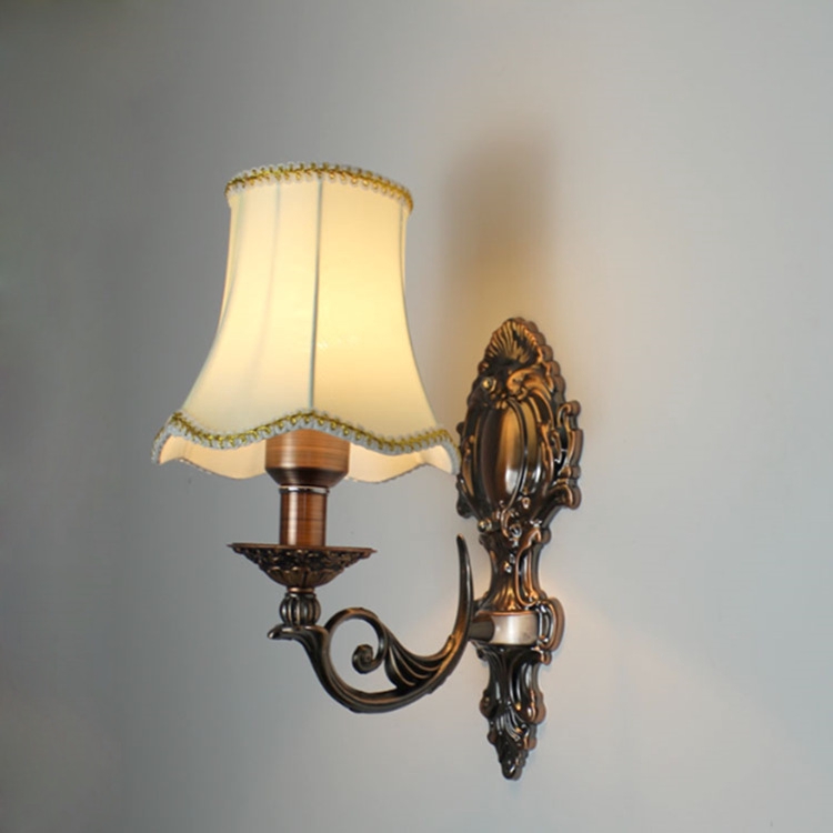 New kain dinding lampu ruang tamu LED Eropa Amerika lampu