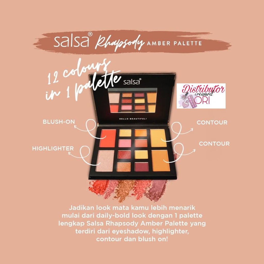 Jual salsa eyeshadow palette original Amber / Classic (Eyeshadow