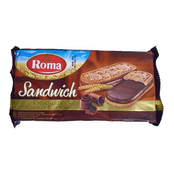 Jual Roma Sandwich Chocolate 216Gr | Shopee Indonesia