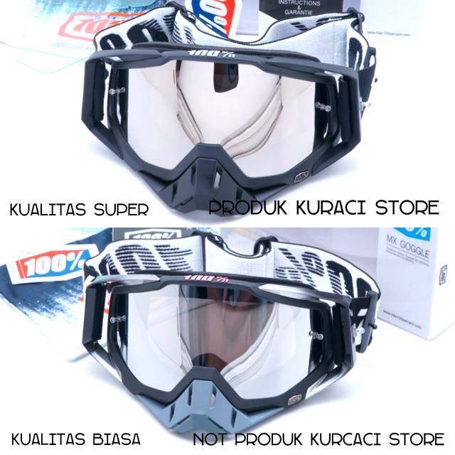 Jual Kacamata Goggle Goggles 100 Percent, Kacamata Motocross, Kacamata Balap, Kacamata Pria Sporty, | Shopee Indonesia