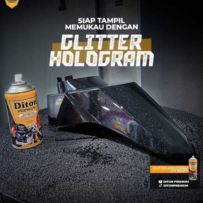 Jual Pilok Glitter Hologram 9500 ** Diton Premium Gliter Cat Semprot