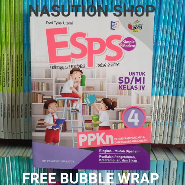 Buku ESPS PPKN kelas 4 SD K13 Revisi Erlangga Shopee