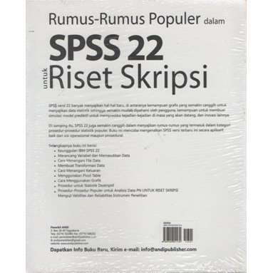 Jual Rumus-Rumus Populer Dalam Spss 22 Untuk Riset Skripsi, Jonathan Sarwono Indonesia|Shopee Indonesia