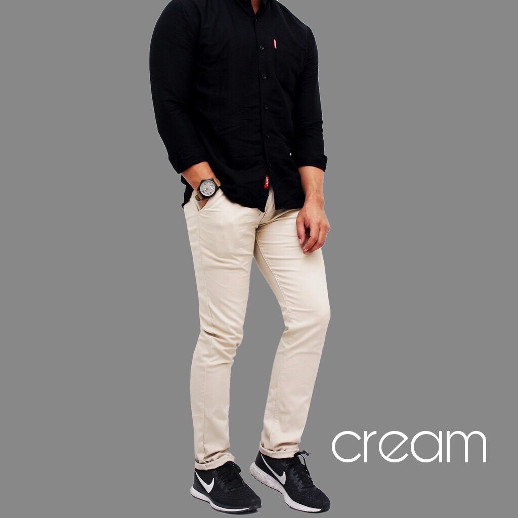 Jual Big Sale !!! Paket Hemat Bundling ! Credomenstore Kemeja Polos Pria Lengan Panjang + Celana Chino | Shopee Indonesia
