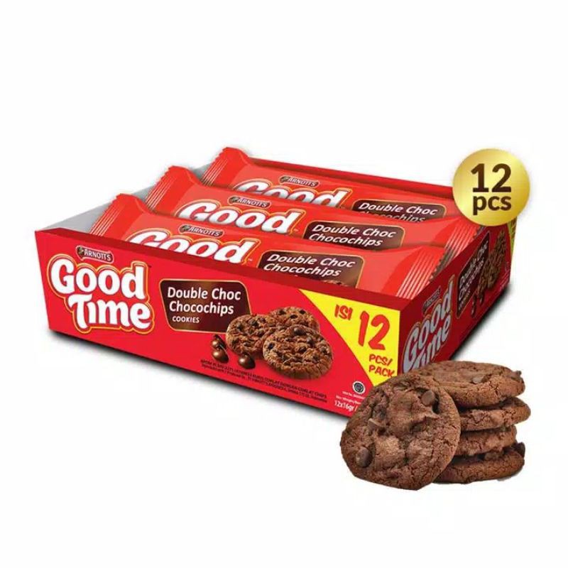 Jual Goodtime Double Coklat Biskuit/Good Time [16 G/ 12 Pcs] | Shopee Indonesia