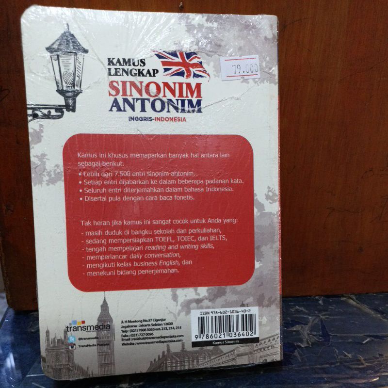Kamus Lengkap SINONIM ANTONIM Inggris-Indonesia untuk Pelajar, Mahasiswa &amp;  UMUM Origin | Shopee Indonesia