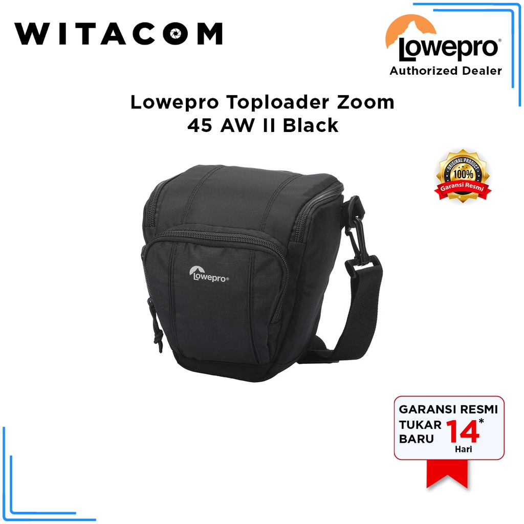 Jual Lowepro Toploader Zoom 45 Aw Ii Black - Original | Shopee Indonesia