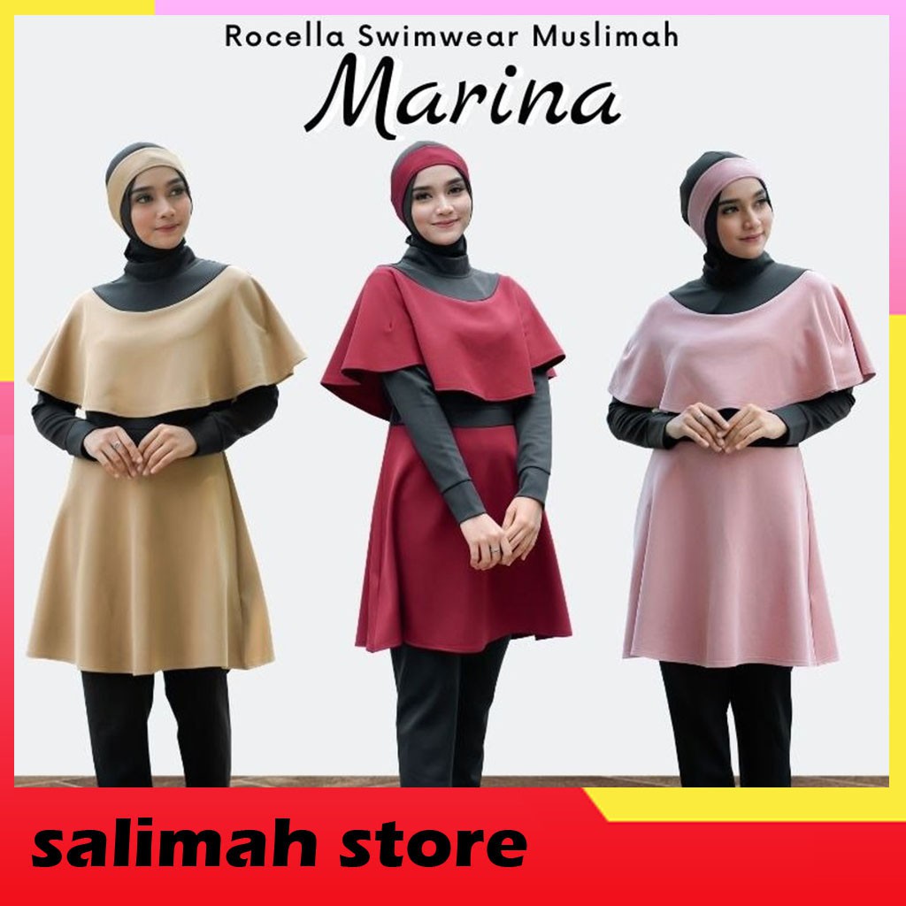 Rocella Swimwear Marina Baju Renang Muslimah Shopee Indonesia