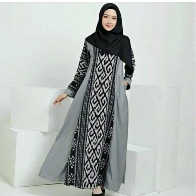 Gamis tenun motif toraja premium Shopee Indonesia